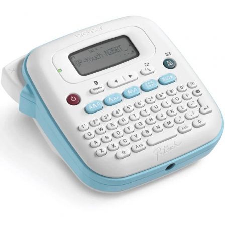 Brother PT-N25BT Rotuladora Electrónica Bluetooth con Teclado QWERTY, Azul y Blanco